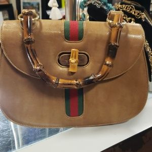 Vintage Meyers Purse with Bamboo Hsndle